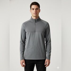 NWT Russell Athletic Quarter-Zip Pullover Shirt Size Small Steel Gray